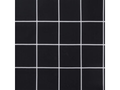  Poduška na zahradní lavici černá károvaná 110x50x7 cm textil