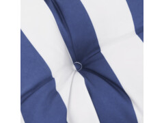  Poduška na zahradní lavici modré a bílé pruhy 110x50x7cm textil