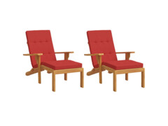  Podušky na polohovací židli 2 ks červené oxfordská látka