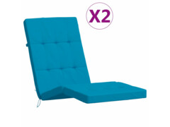  Podušky na polohovací židli 2 ks světle modré oxfordská látka