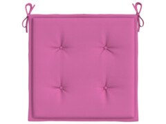  Podušky na zahradní židli 2 ks růžové 40 x 40 x 3 cm textil