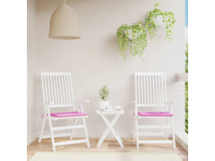  Podušky na zahradní židli 2 ks růžové 40 x 40 x 3 cm textil