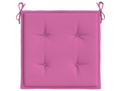  Podušky na zahradní židli 4 ks růžové 40 x 40 x 3 cm textil