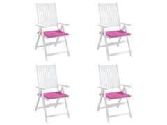  Podušky na zahradní židli 4 ks růžové 50 x 50 x 3 cm textil