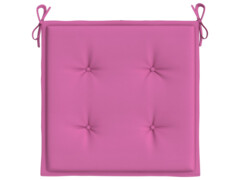  Podušky na zahradní židli 4 ks růžové 50 x 50 x 3 cm textil