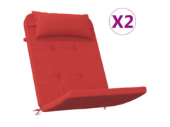  Podušky na židli Adirondack 2 ks červené oxfordská látka