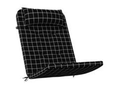  Podušky na židli Adirondack 2 ks černé kárované oxfordská látka