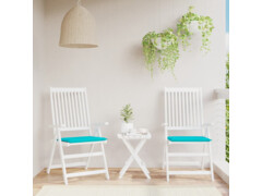  Podušky na zahradní židli 2 ks tyrkysové 40 x 40 x 3 cm textil