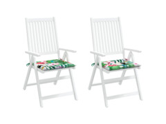  Podušky na zahradní židli 2 ks vícebarevné 50x50x3 cm textil