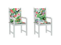  Podušky na židli s nízkým opěradlem 2 ks vícebarevné textil
