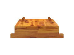  Pracovní deska se svěrákem 52x44x9,5 cm masivní akáciové dřevo