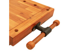  Pracovní deska se svěrákem 52x44x9,5 cm masivní akáciové dřevo