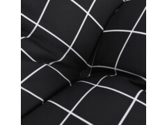  Podušky na palety 7 ks černé kárované textil