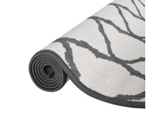 Venkovní koberec šedý a bílý 80 x 250 cm