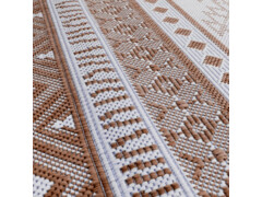  Venkovní koberec hnědý a bílý 80 x 150 cm