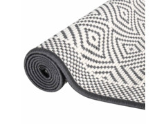  Venkovní koberec šedý a bílý 100 x 200 cm