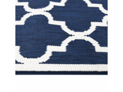  Venkovní koberec námořnicky modrý a bílý 80 x 250 cm