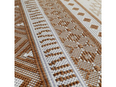  Venkovní koberec hnědý a bílý 80 x 250 cm