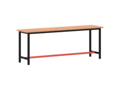  Pracovní stůl 220 x 55 x 81,5 cm masivní bukové dřevo a kov