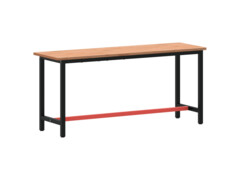  Pracovní stůl 180 x 55 x 81,5 cm masivní bukové dřevo a kov