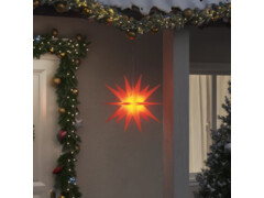  Svítící vánoční hvězda s LED skládací červená 43 cm