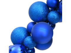  Vánoční girlanda s koulemi modrá 175 cm polystyren