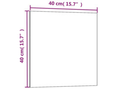  Nástěnná magnetická tabule černá 40 x 40 cm tvrzené sklo