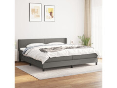  Box spring postel s matrací tmavě šedá 200x200 cm textil