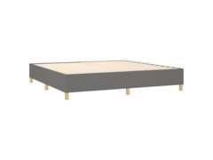  Box spring postel s matrací tmavě šedá 200x200 cm textil