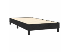  Box spring postel s matrací a LED černá 90x190 cm samet