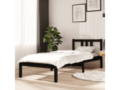  Rám postele černý masivní dřevo 75 x 190 cm Small Single