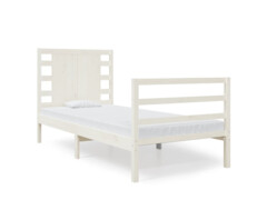  Rám postele bílý masivní borovice 75 x 190 cm Small Single