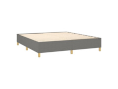  Box spring postel s matrací a LED tmavě šedá 180x200 cm textil