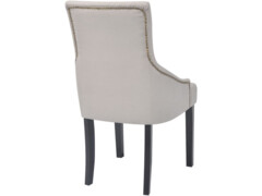  Jídelní židle 2 ks krémově šedé textil