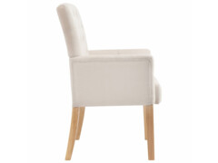  Jídelní židle s područkami 2 ks béžové textil