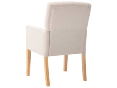  Jídelní židle s područkami 2 ks béžové textil