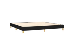  Box spring postel s matrací černá 200x200 cm textil