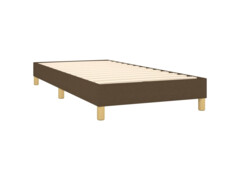  Box spring postel s matrací a LED tmavě hnědá 90x190 cm textil
