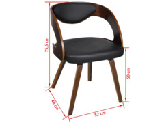  Jídelní židle 2 ks hnědé umělá kůže