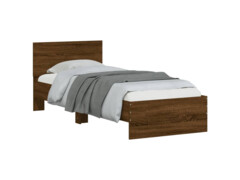  Rám postele s čelem hnědý dub 75 x 190 cm kompozitní dřevo