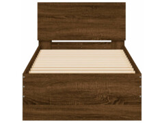  Rám postele s čelem hnědý dub 75 x 190 cm kompozitní dřevo