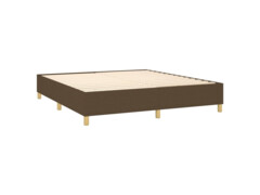  Box spring postel s matrací tmavě hnědá 180x200 cm textil