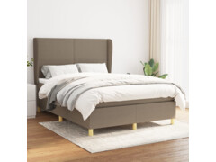  Box spring postel s matrací taupe 140x190 cm textil