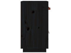 Příborník černý 65,5 x 40 x 75 cm masivní borové dřevo