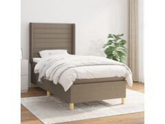  Box spring postel s matrací taupe 100 x 200 cm textil