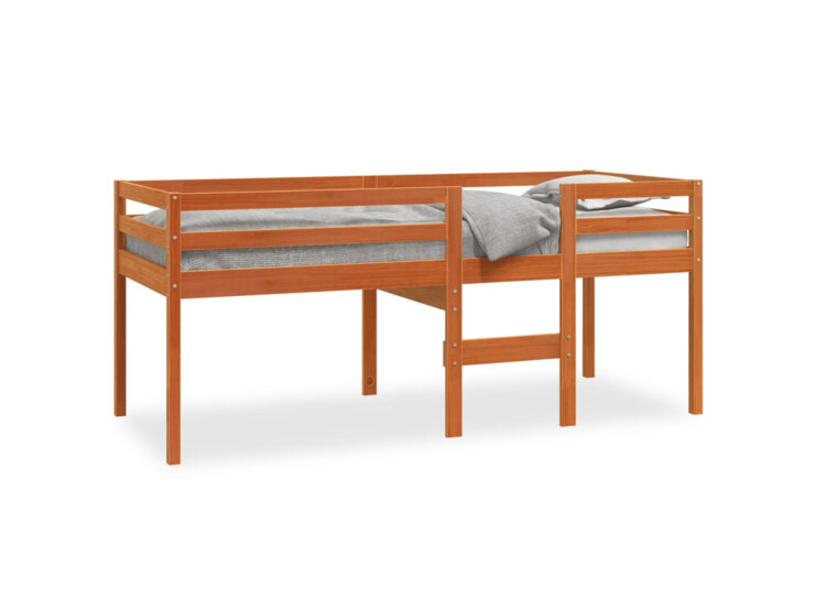  Patrová postel voskově hnědá 80 x 200 cm masivní borové dřevo