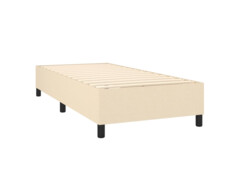 Box spring postel s matrací a LED krémová 90x200 cm textil