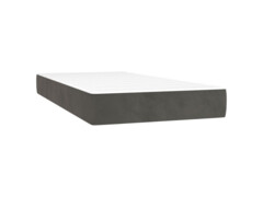  Box spring postel s matrací tmavě šedá 90x190 cm samet