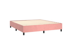  Box spring postel s matrací růžová 160x200 cm samet