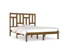  Rám postele medově hnědý masivní dřevo 150 x 200 cm King Size